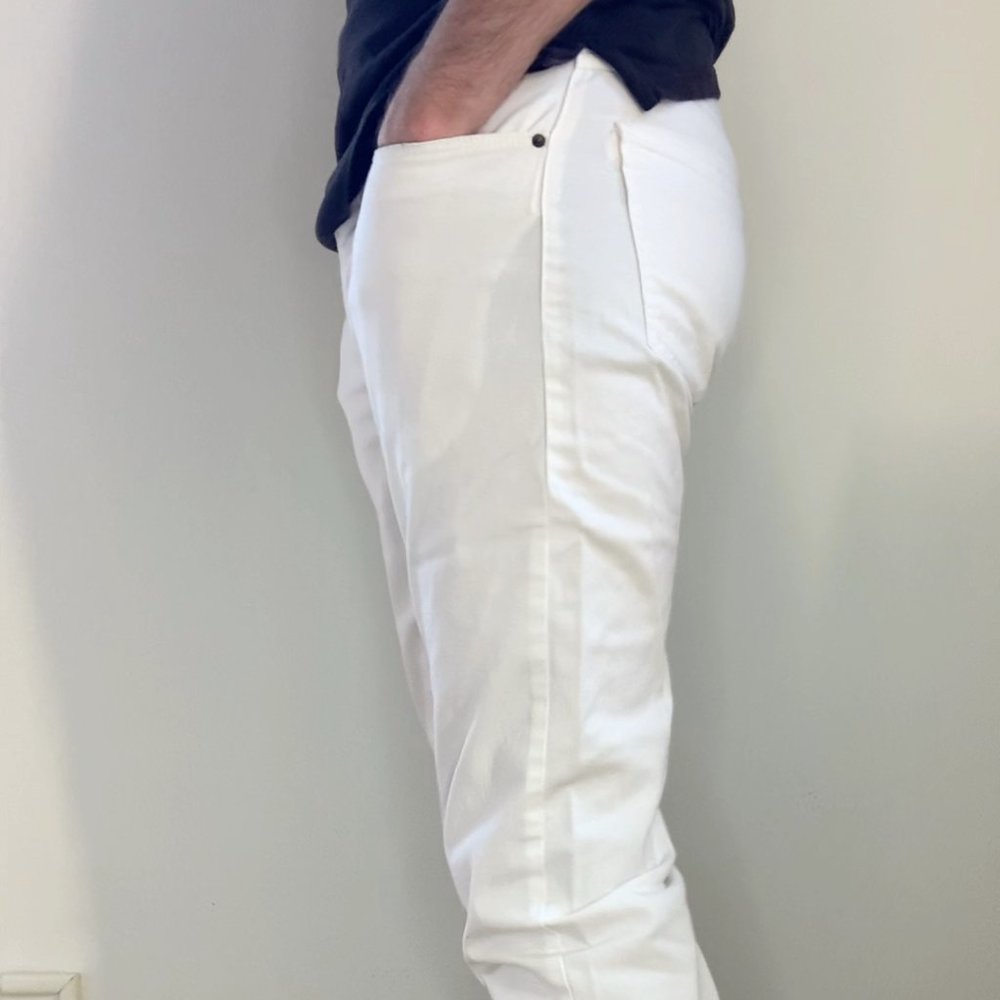 Slim fit White H&M Button Fly Pants 31/31